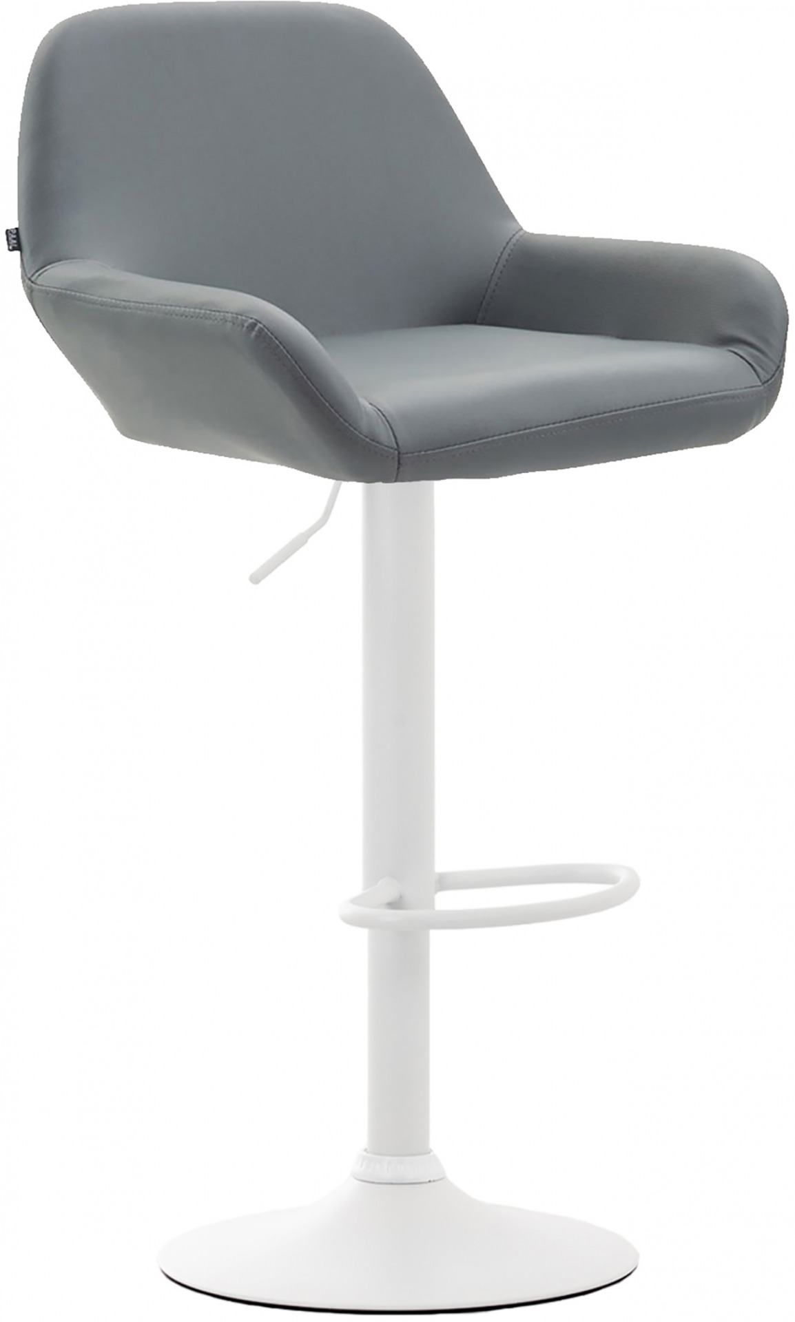 2er Set Barhocker Braga Kunstleder weiß, grau