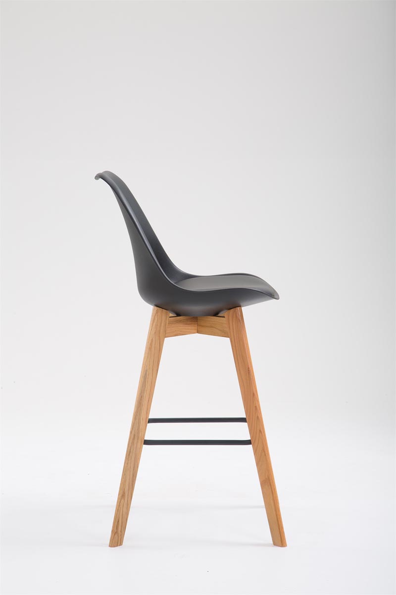 Barhocker Metz Kunststoff Natura, schwarz