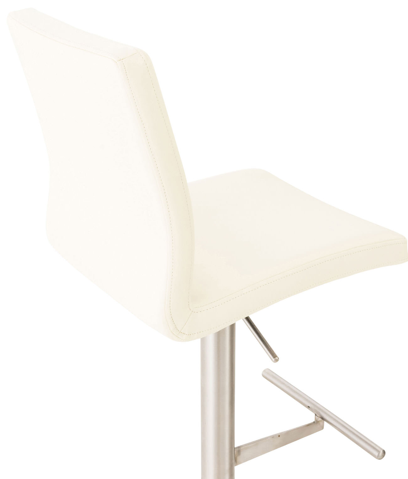 Barhocker Cadiz Kunstleder edelstahl, creme