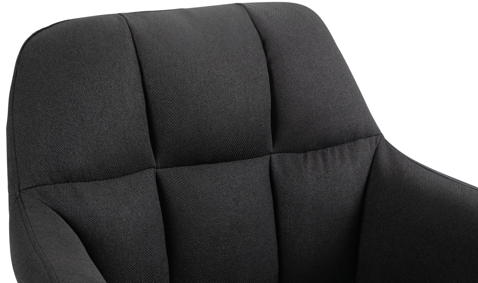 Barhocker Natoma Stoff chrom, schwarz