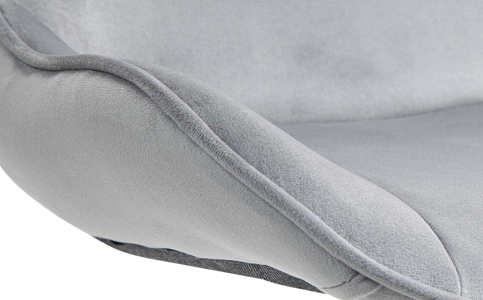 Barhocker Vonore Samt chrom, grau