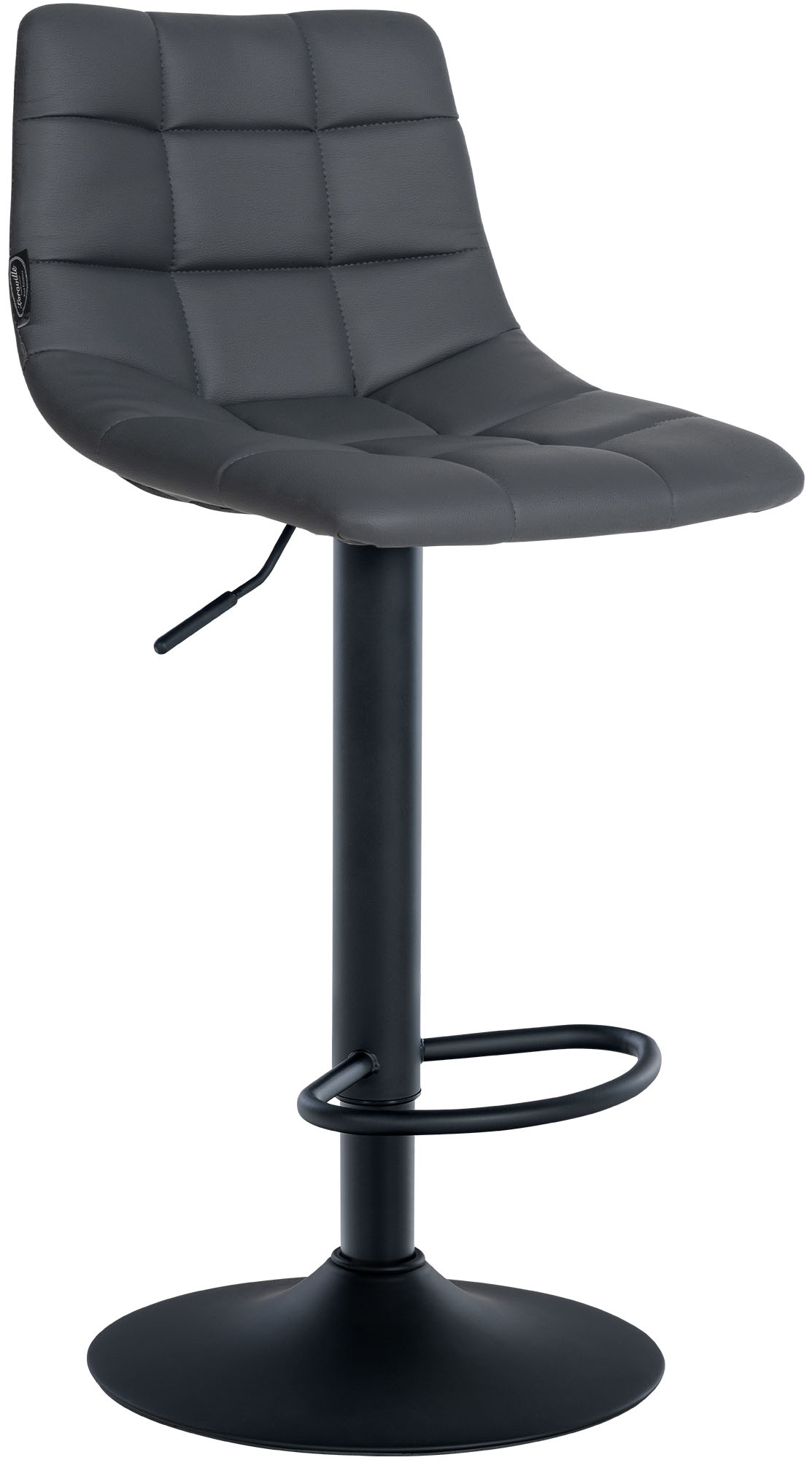 2er Set Barhocker Jerry Kunstleder schwarz, grau