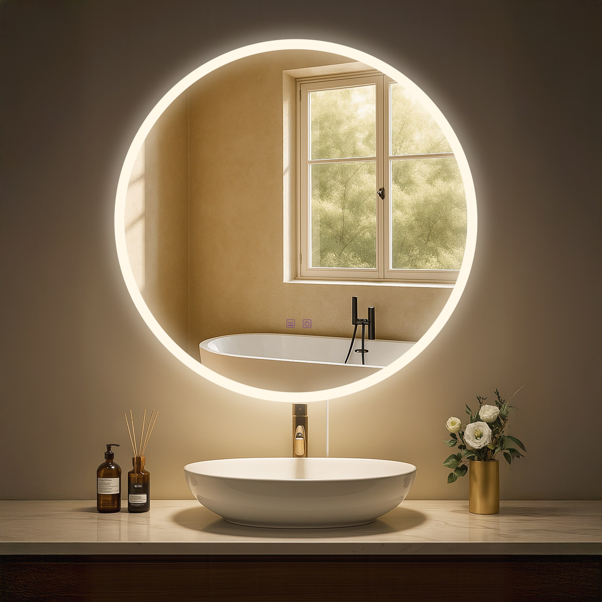 Badspiegel Laconia 70 mit Bluetooth, klarglas
