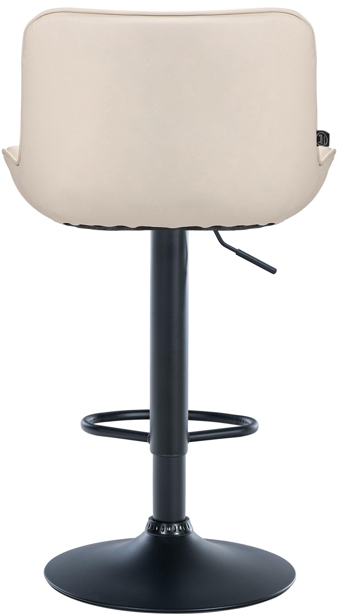 Barhocker Vonore Kunstleder schwarz, creme