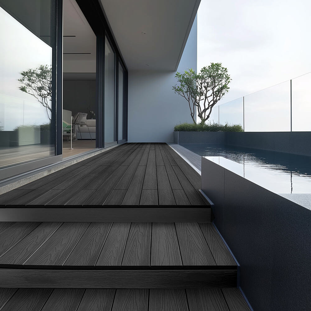 WPC Terrassendielen SAMANA PREMIUM Komplettset (inkl. Unterkonstruktion) - Anthrazit 40m²
