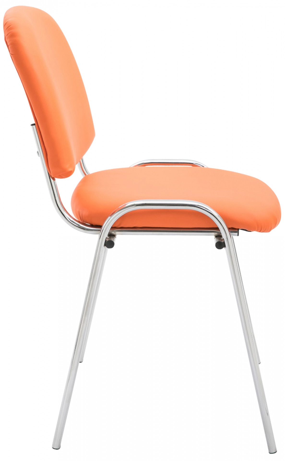 Besucherstuhl Ken C Kunstleder, orange