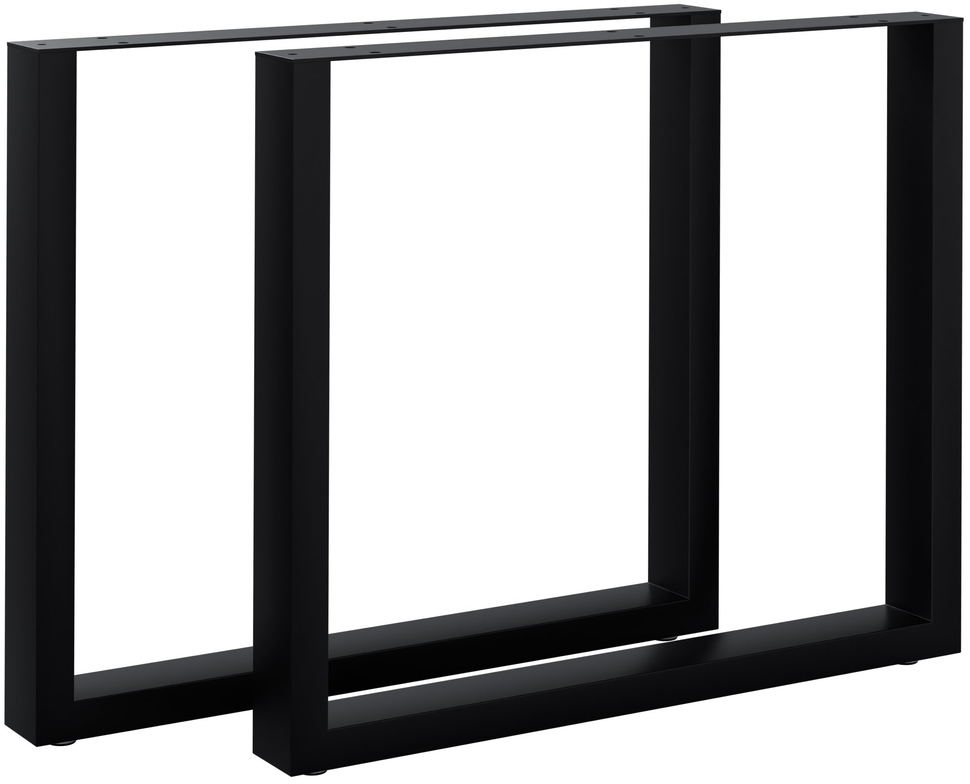 2x Tischbeine Ilkan, 80 cm, schwarz
