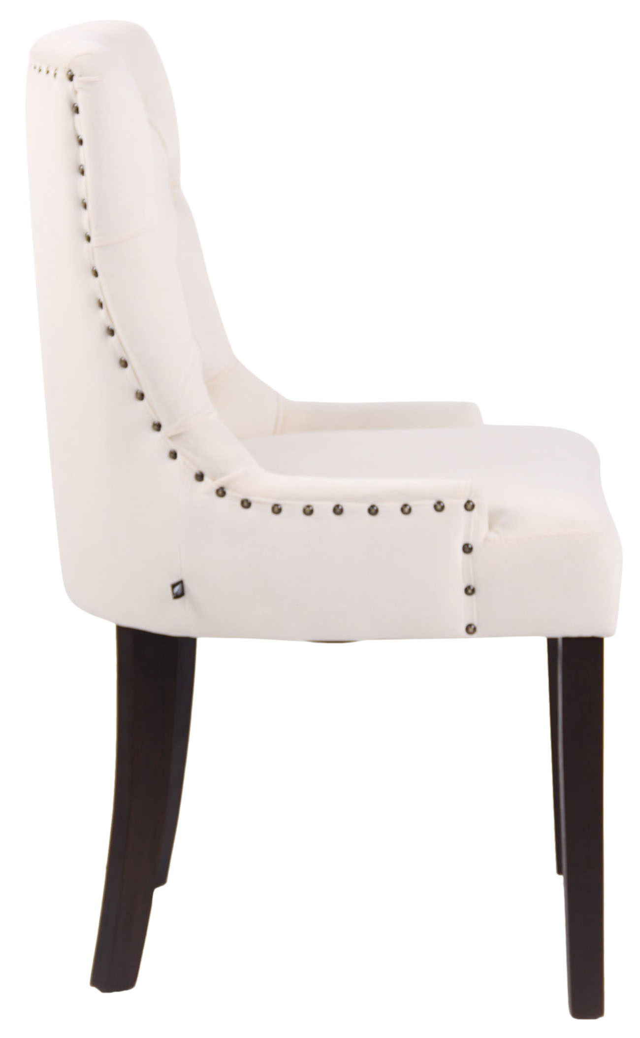 Esszimmerstuhl Aberdeen Samt antik, creme