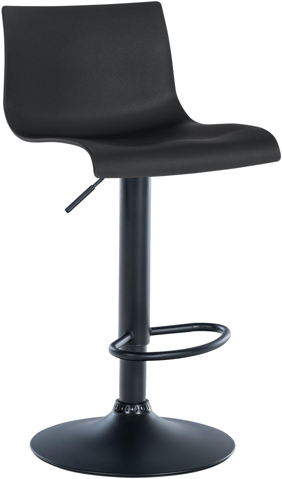 Barhocker Branford Kunststoff, schwarz