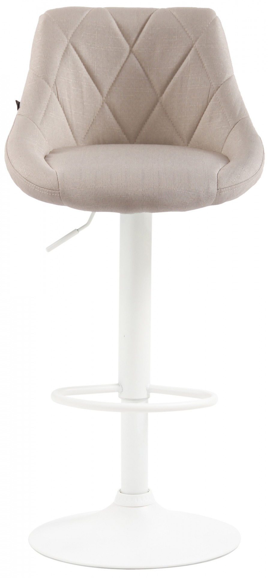Barhocker Lazio Stoff weiß, creme