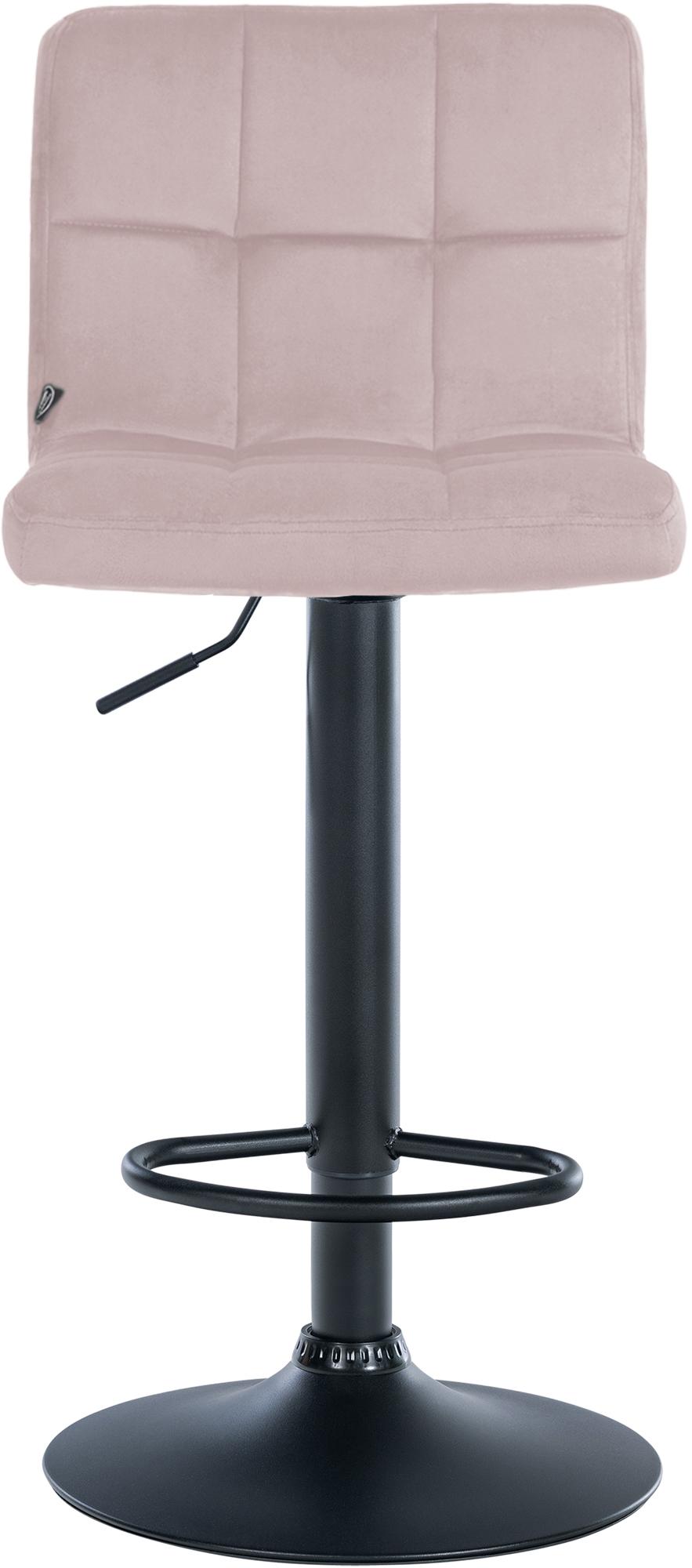 Barhocker Peru Samt schwarz, rosa