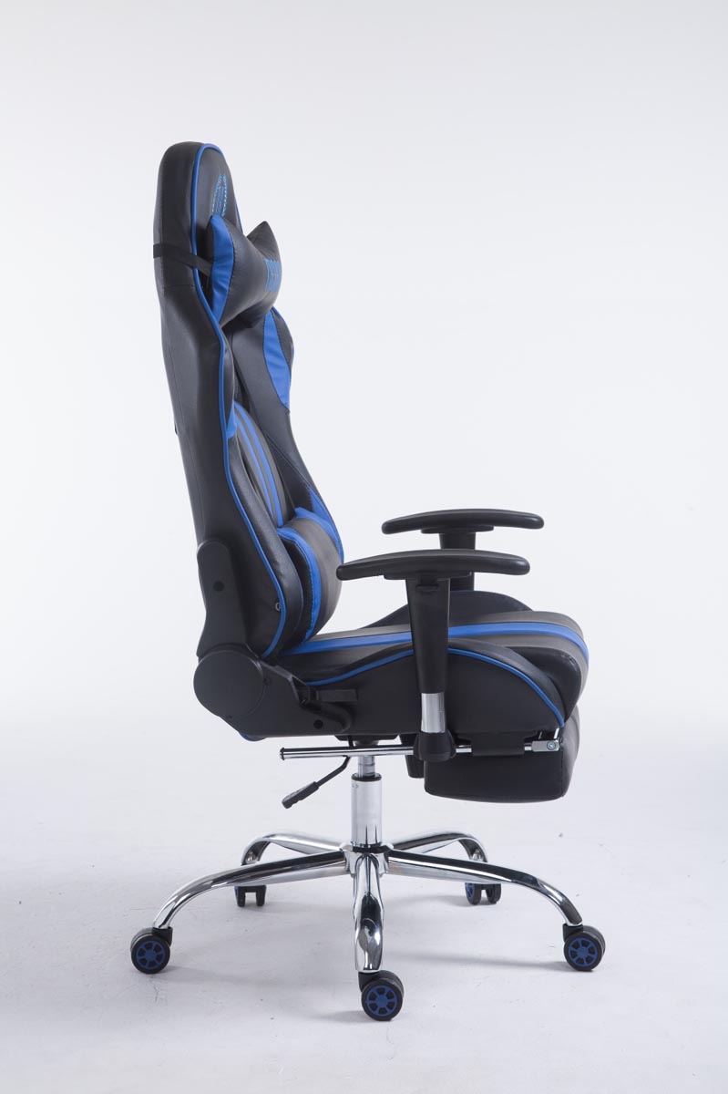 Racing Bürostuhl Limit V2 Kunstleder mit Fußablage, schwarz/blau