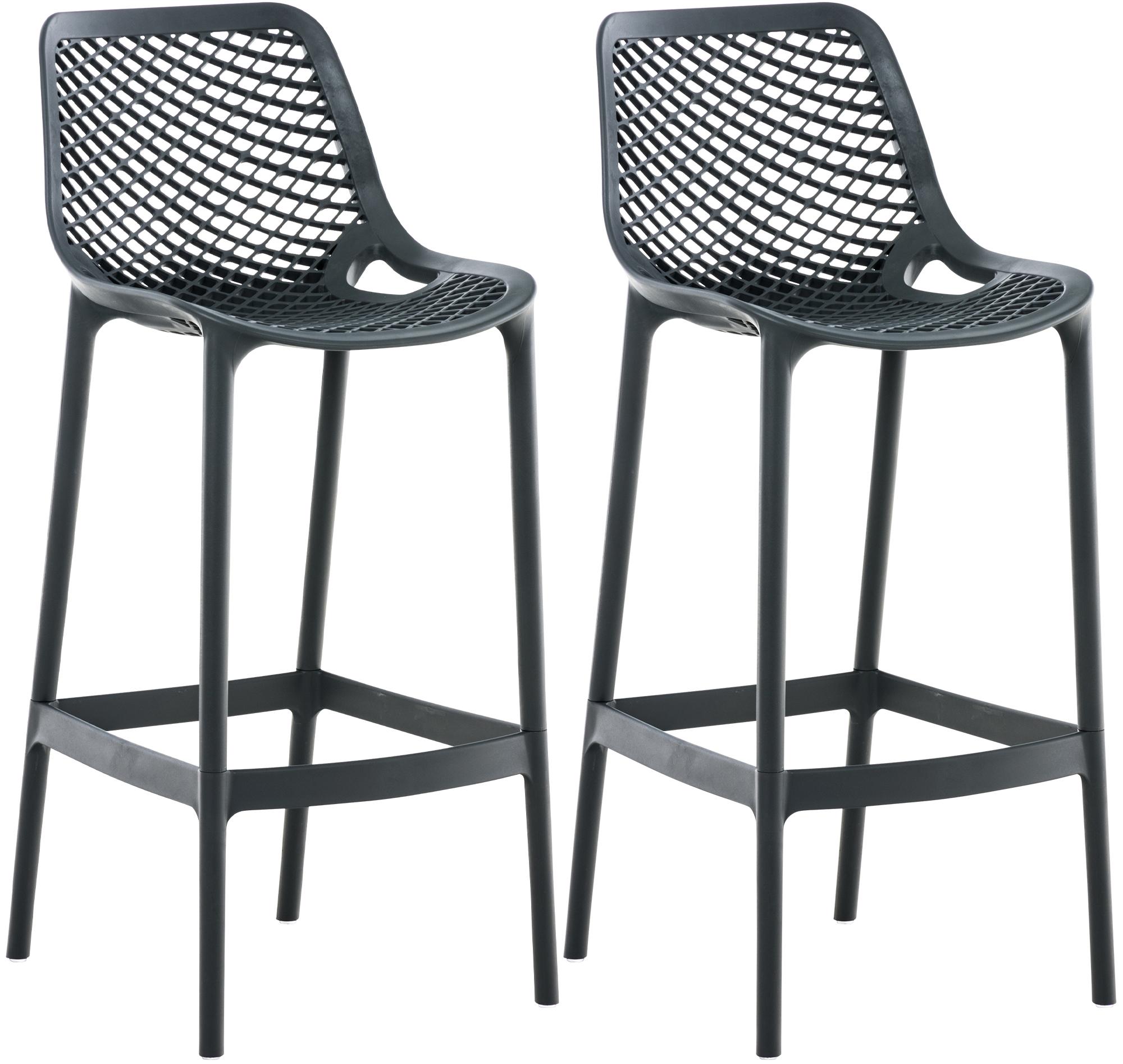 2er Set Barhocker Air, dunkelgrau