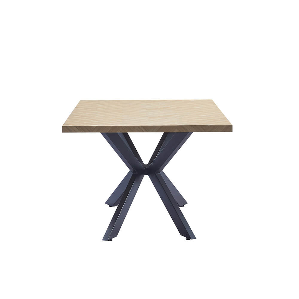 Esstisch Eckig AVENCIA inkl. Sternfuß -160 x 100 cm Fishbone Oak