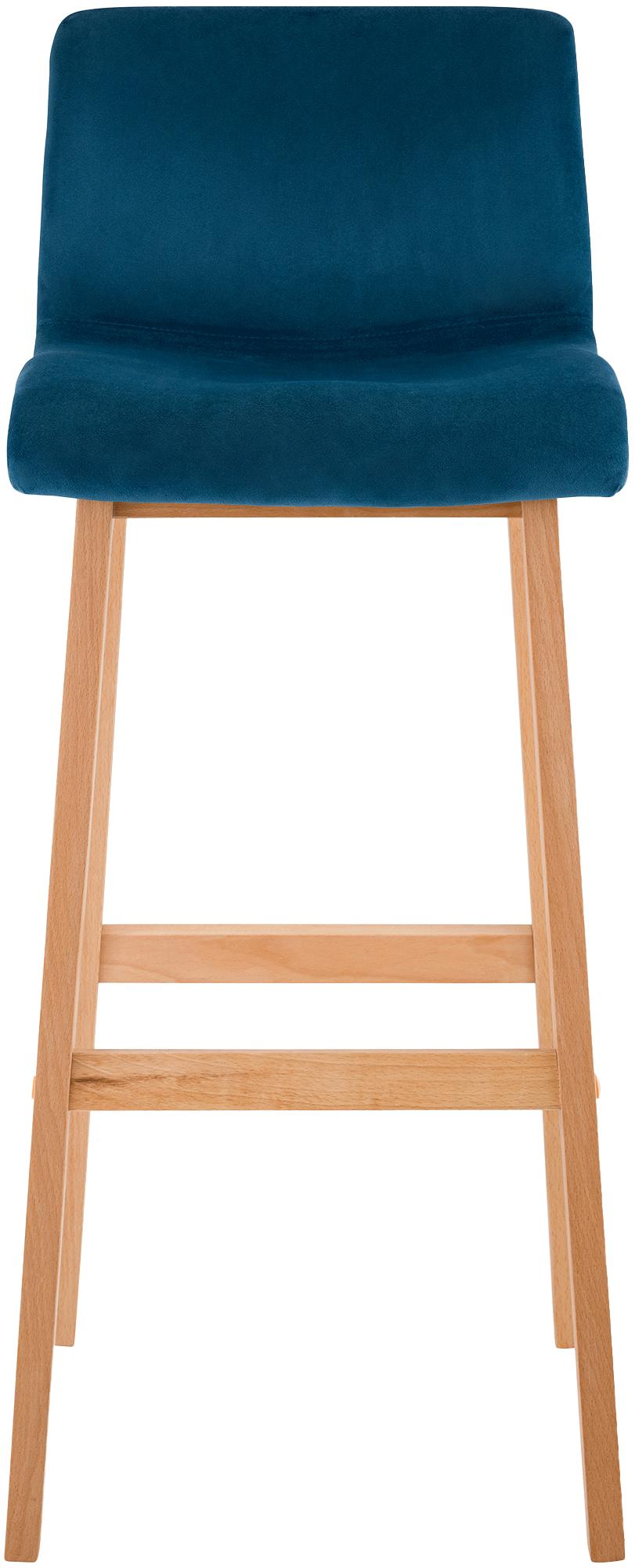 Barhocker Hoover Samt Natura, blau