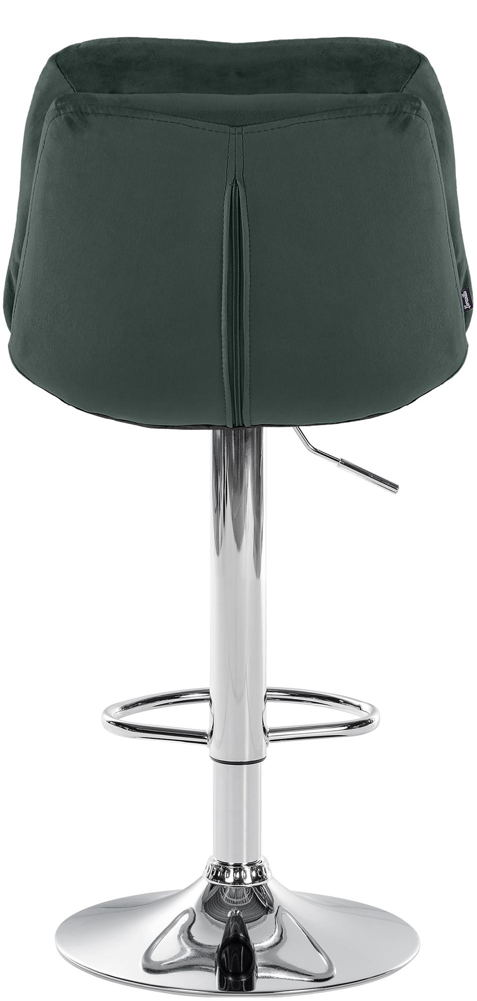 Barhocker Laurel Samt chrom, dunkelgrün