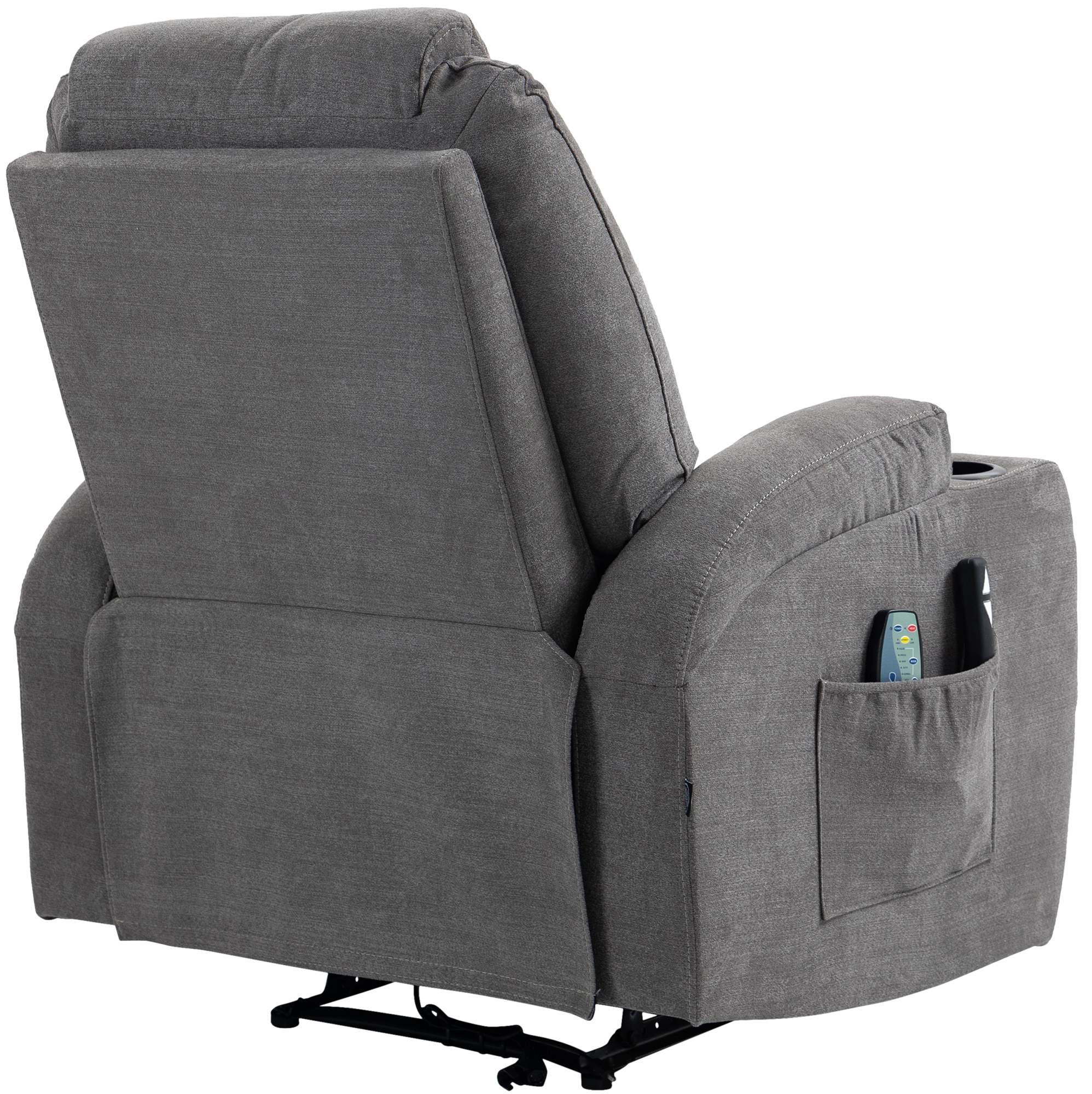 Sessel Hepler mit Massagefunktion Stoff, grau