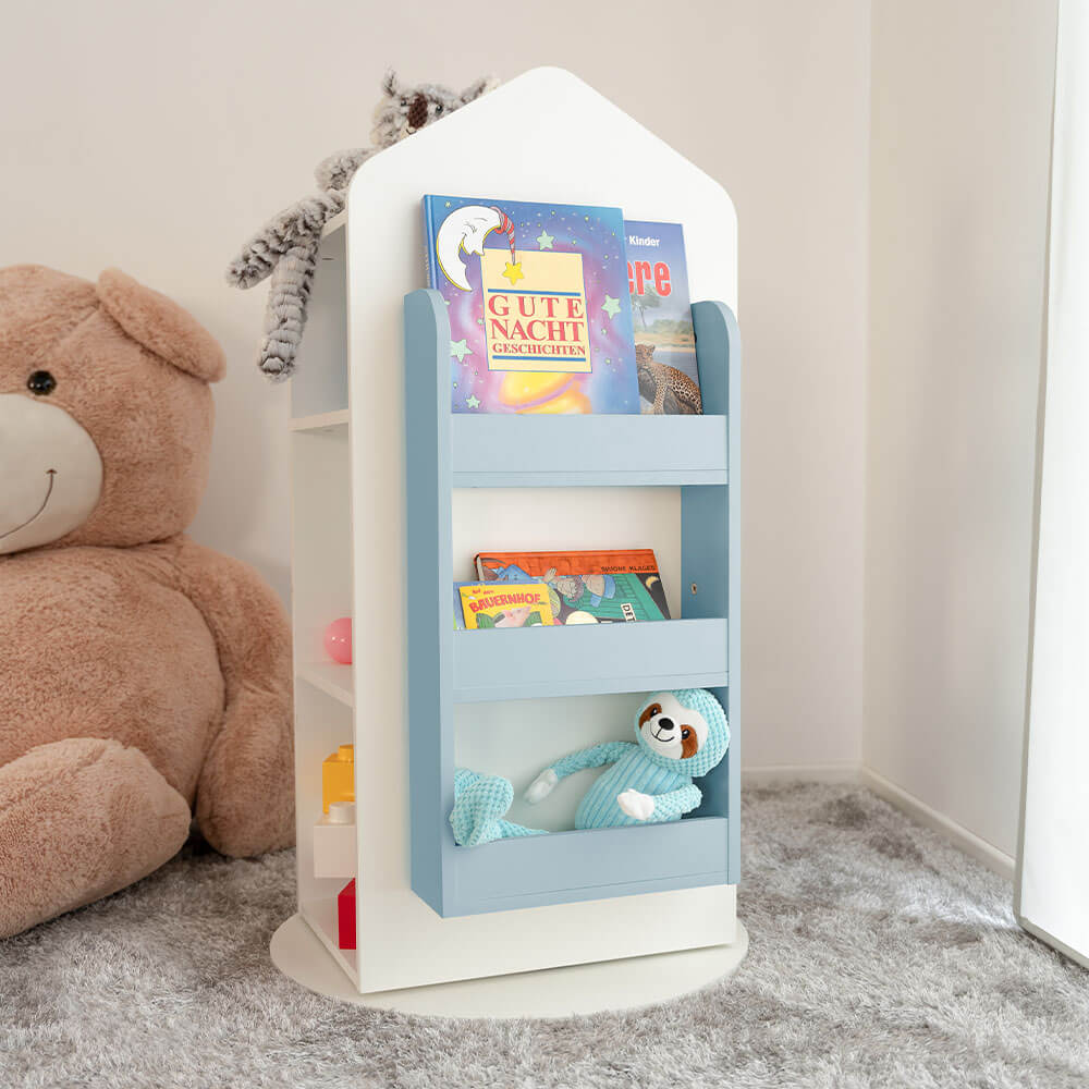 Kinderregal drehbar JUNA - 60 x 60 cm Blau