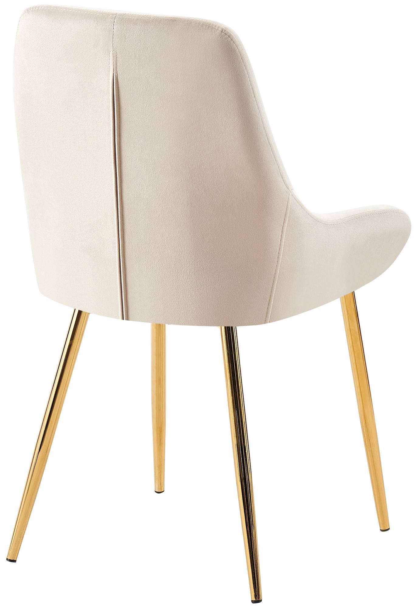 Esszimmerstuhl Elmira Samt gold, creme