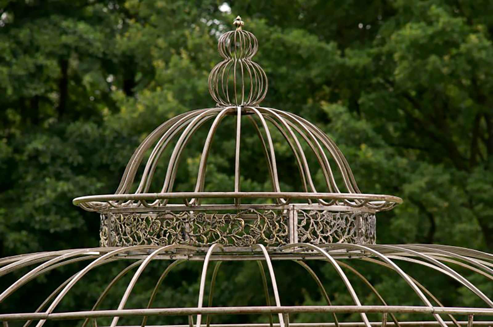 Luxus Pavillon Romantik rund 350 cm, bronze