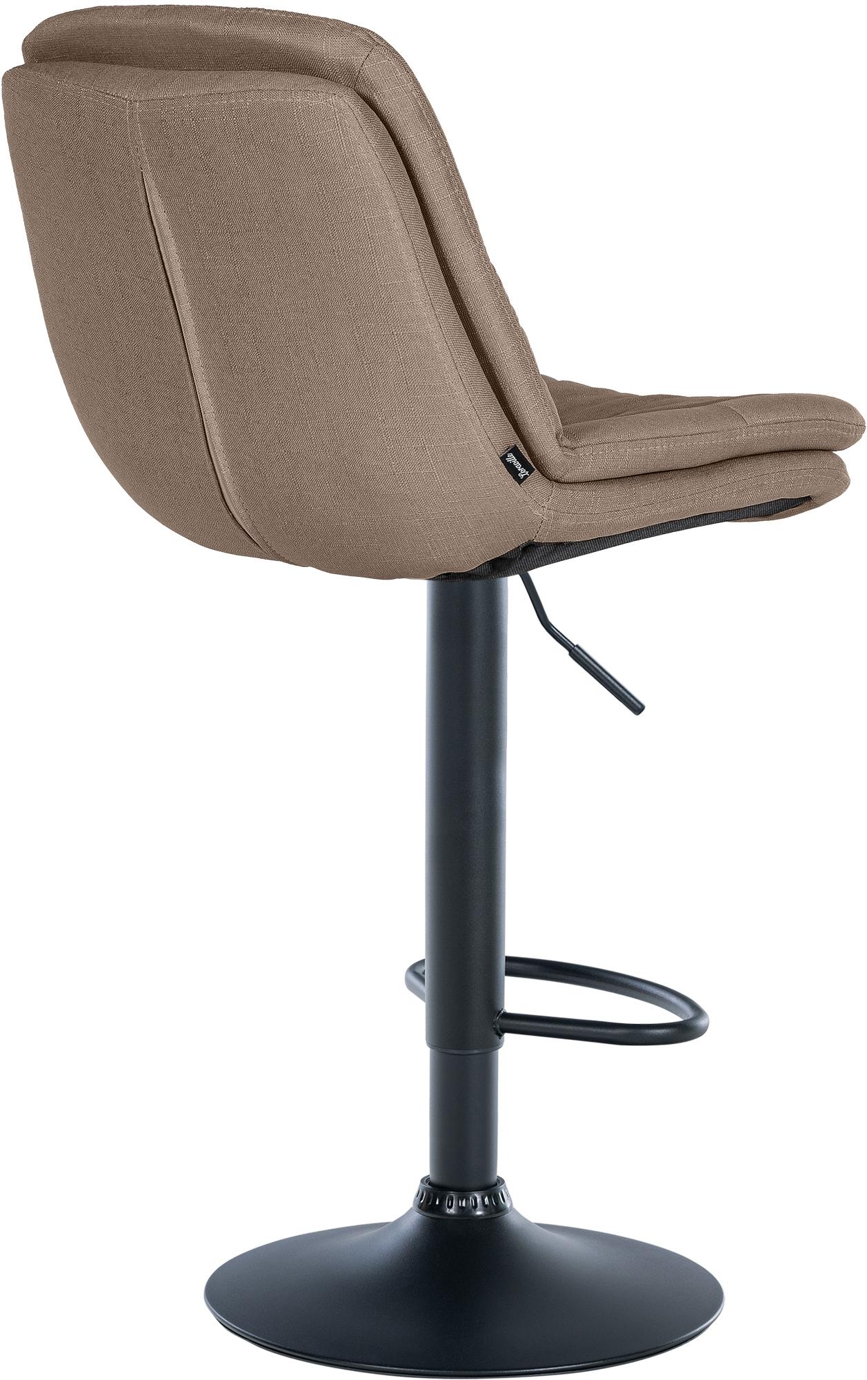 Barhocker Laurel Stoff schwarz, taupe
