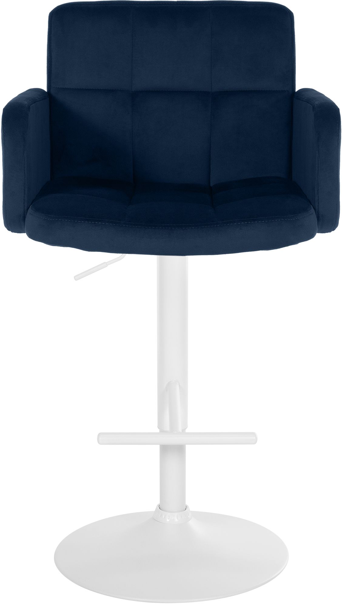 2er Set Barhocker Los Angeles Samt weiß, blau