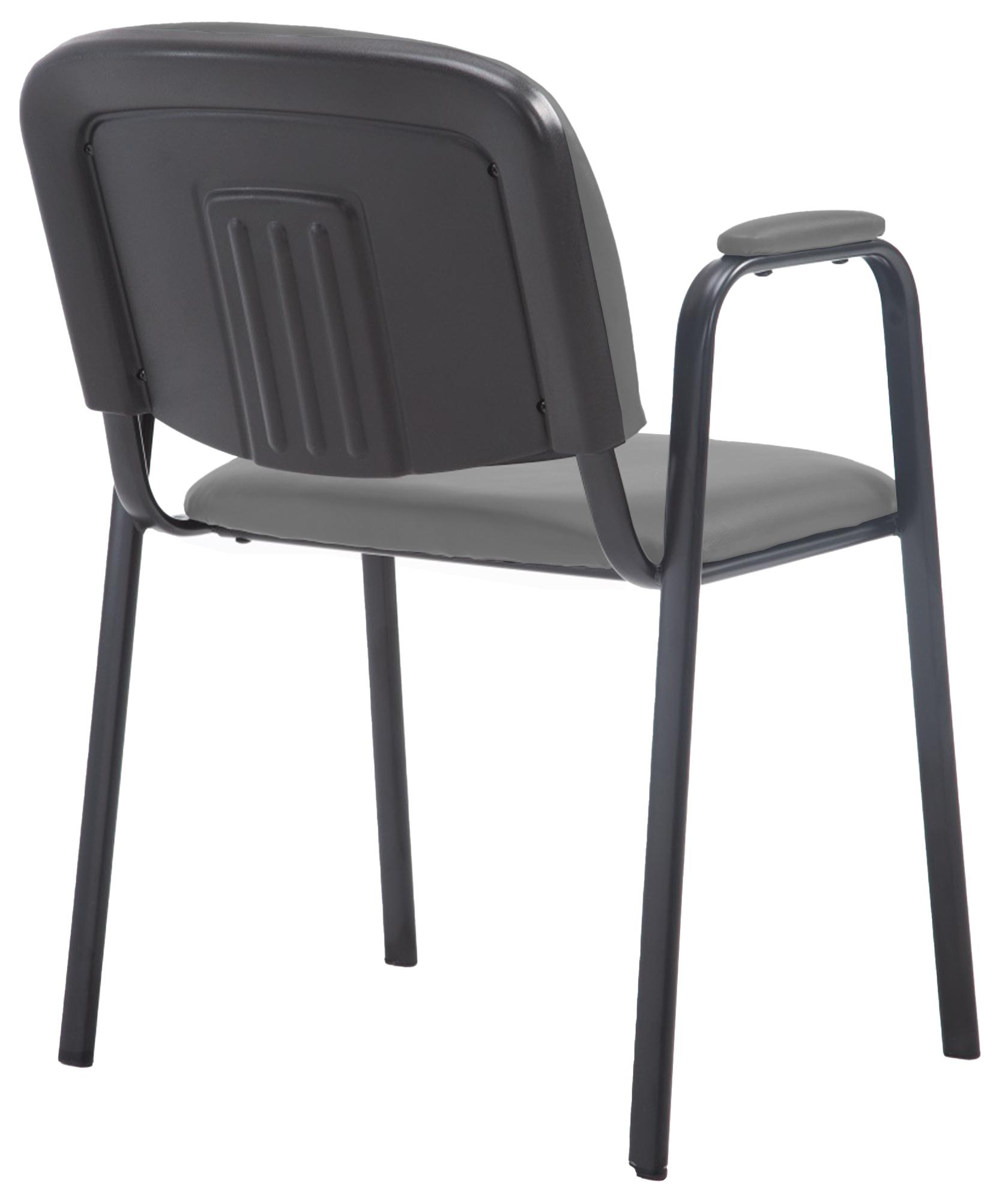 Besucherstuhl Ken PRO Kunstleder, grau