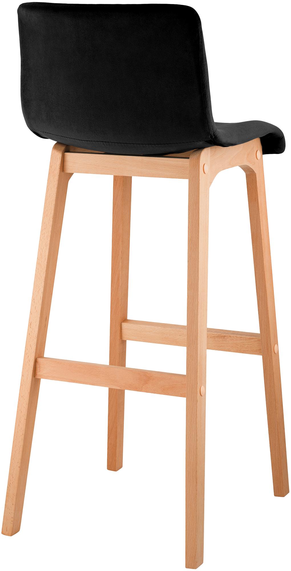 Barhocker Hoover Samt Natura, schwarz