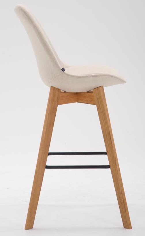 2er Set Barhocker Metz Stoff natura, creme