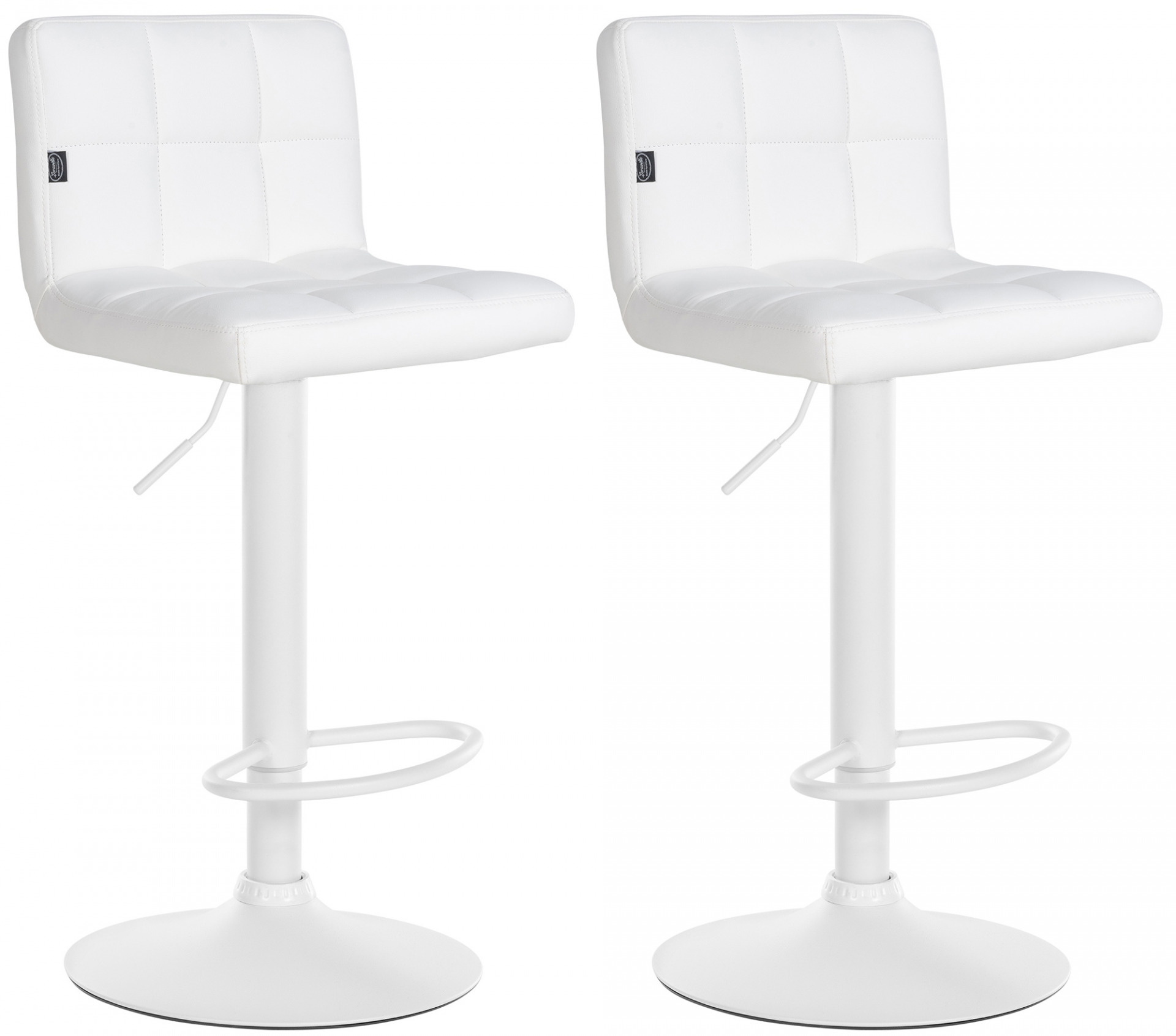 2er Set Barhocker Feni Kunstleder weiß, weiß