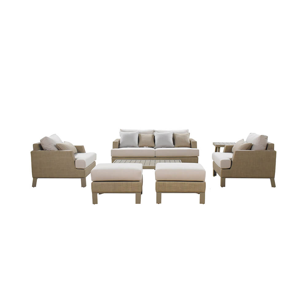 Garten-Sitzgruppe inkl. Abdeckung HAVANA – 303 x 239 cm Beige