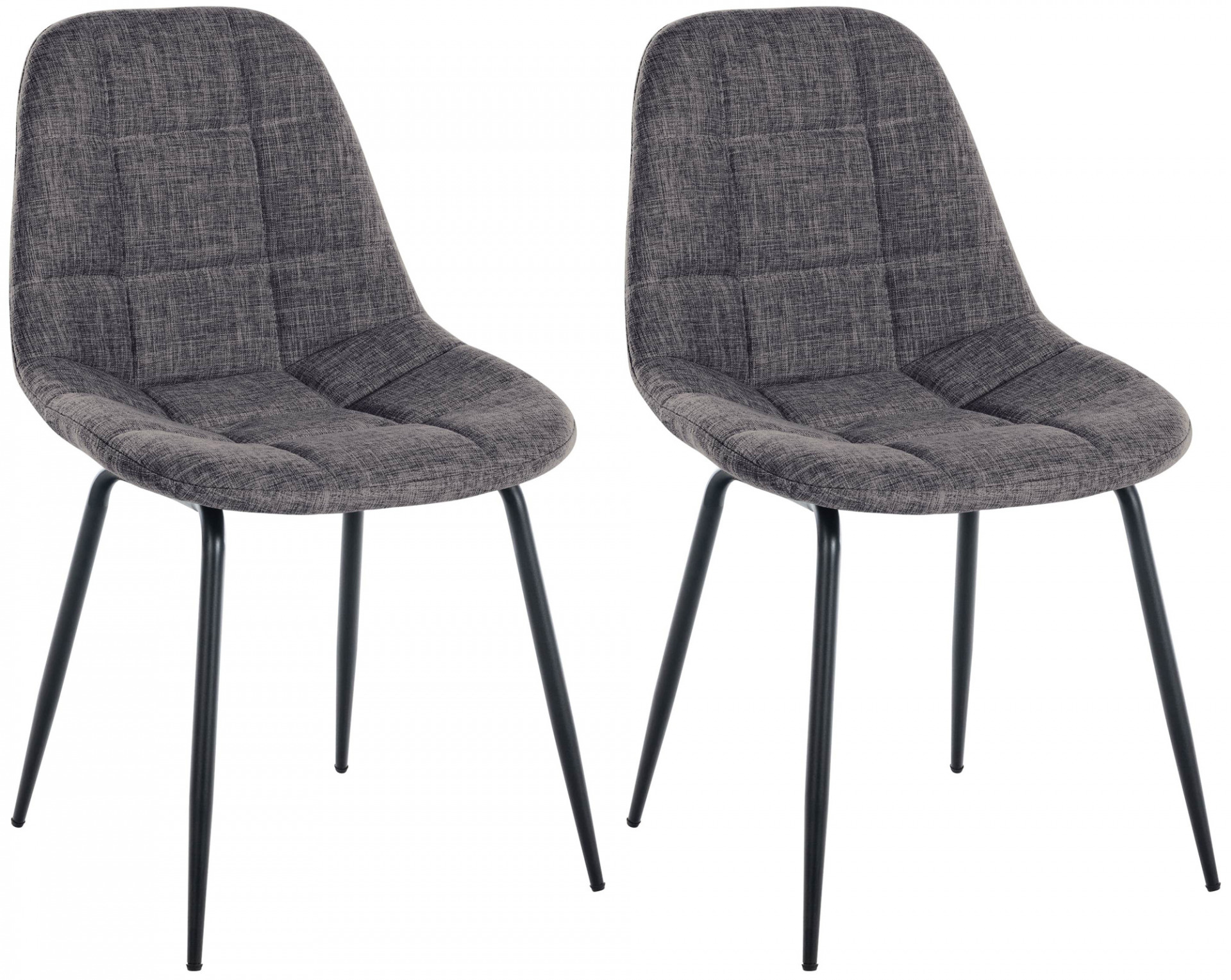 2er Set Stuhl Tom Stoff, hellgrau