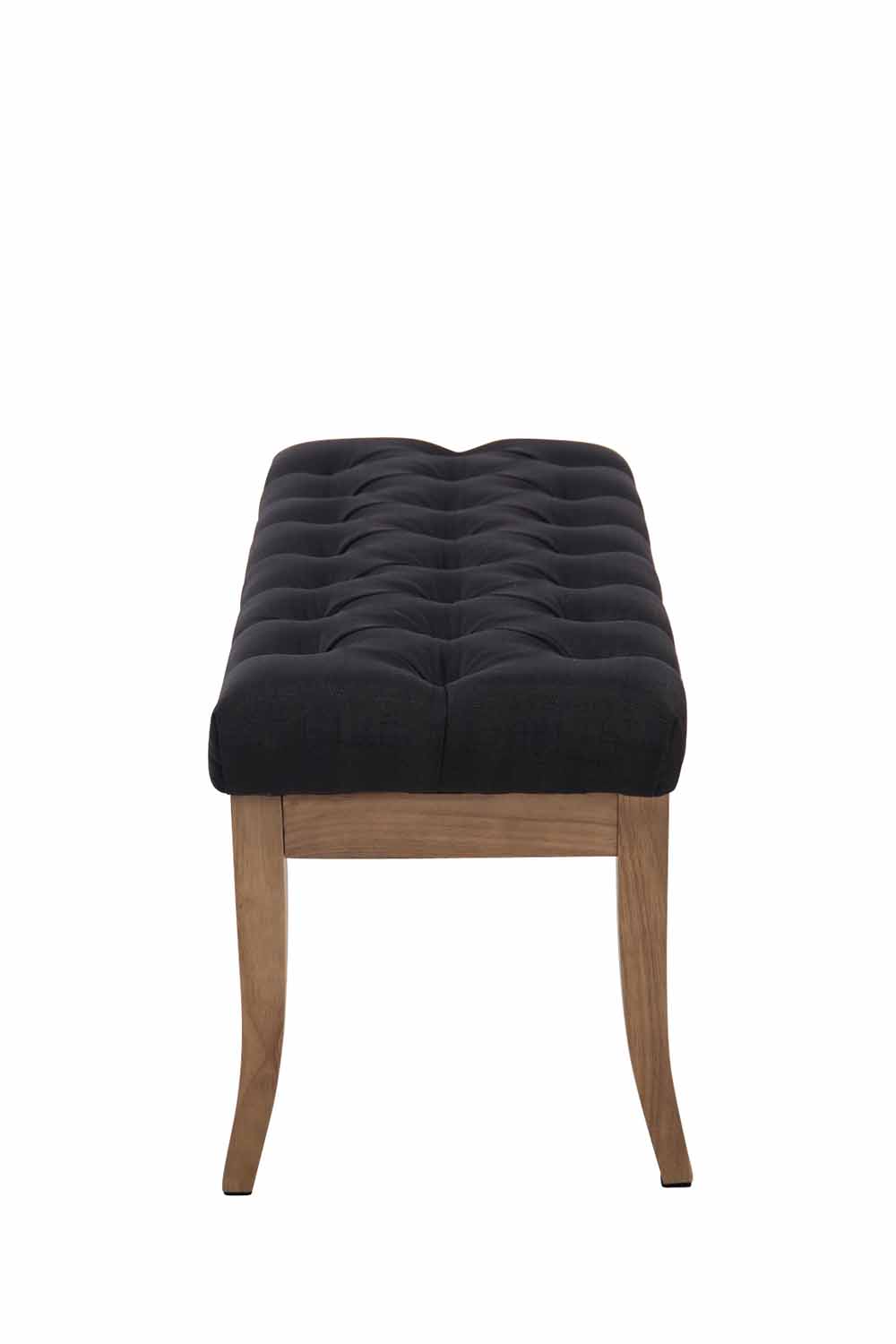 Sitzbank Ramses Stoff antik-hell 100 cm, schwarz