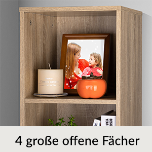 Bücherregal Skylar Eiche 106x30x30cm