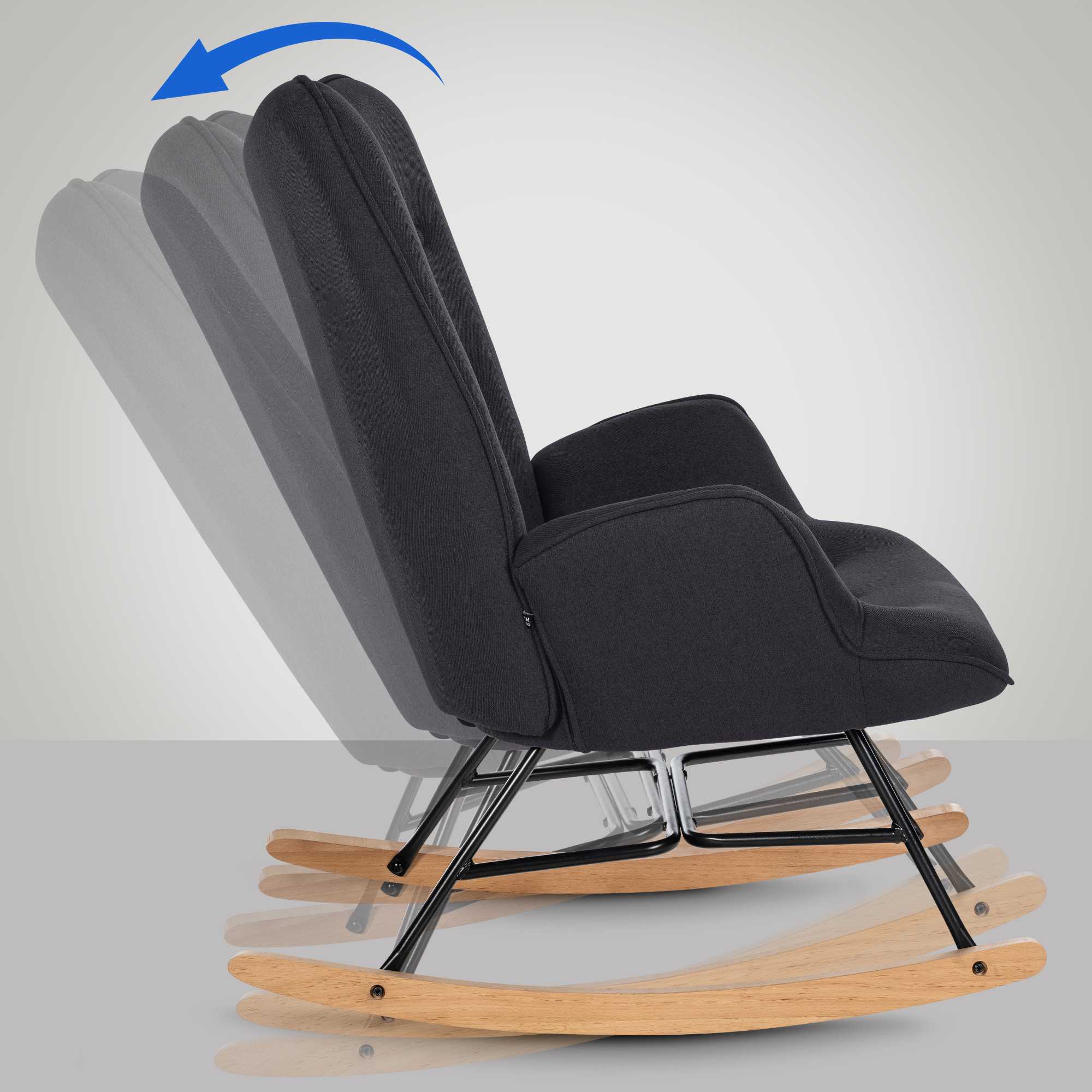 Stuhl Sanka Stoff, schwarz