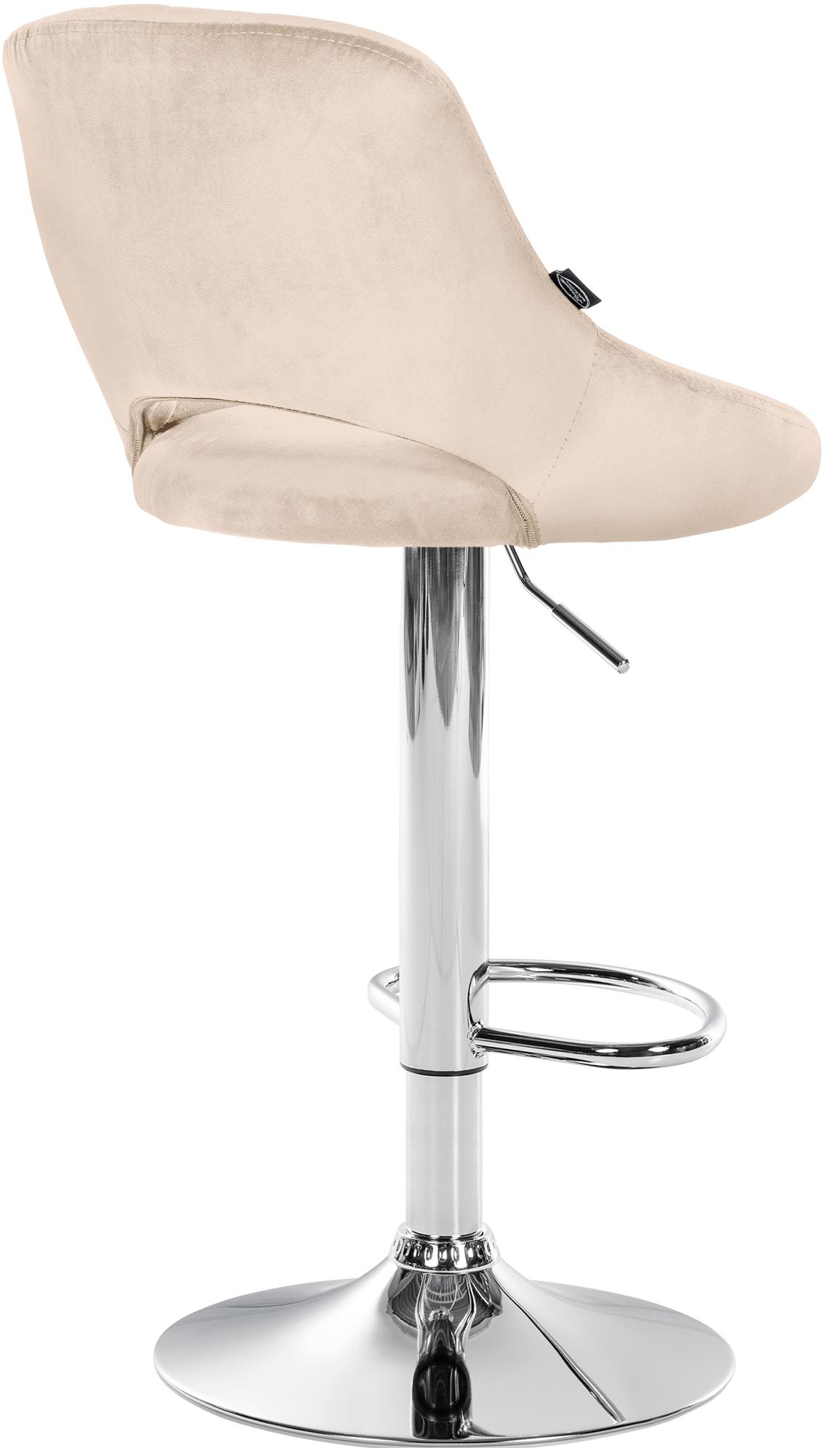2er Set Barhocker Milet Samt C, creme