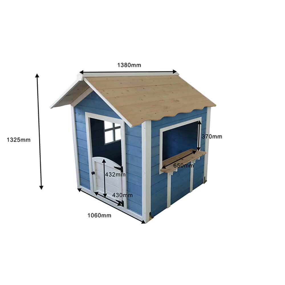 Spielhaus DER GROSSE PALAST - 106 x 111 cm Blau ohne Bank
