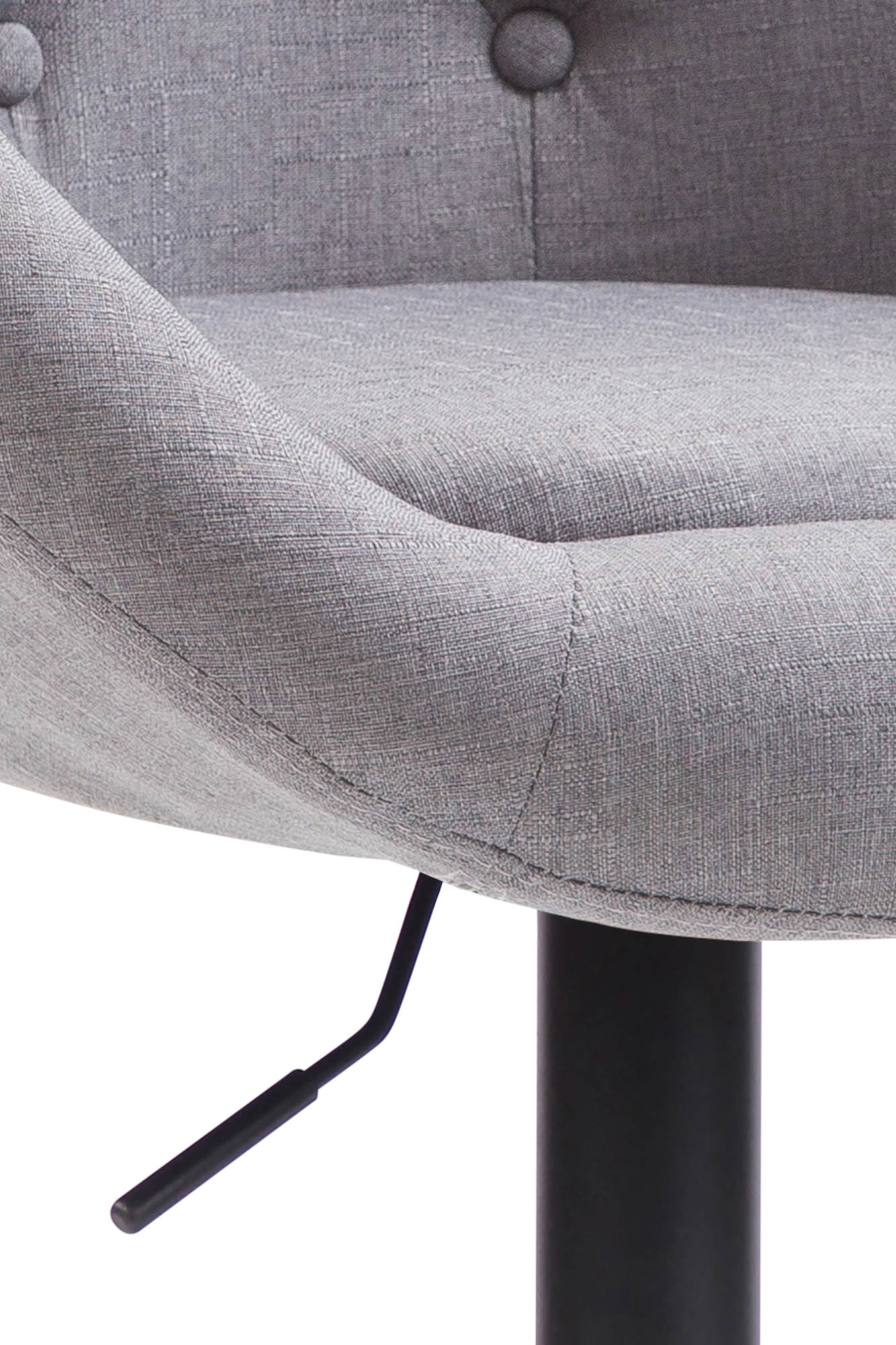 Barhocker London V2 Stoff schwarz, grau