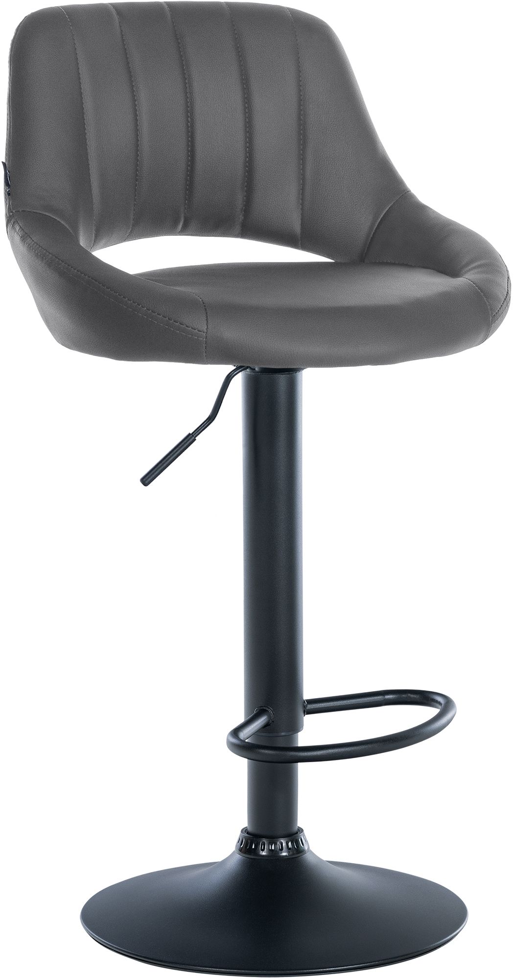 Barhocker Milet Kunstleder schwarz, grau
