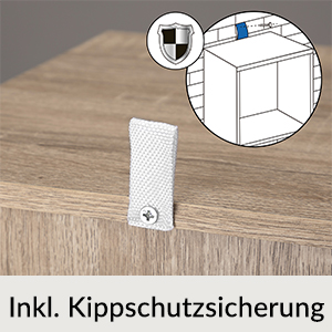 Bücherregal Skylar Eiche 106x30x30cm