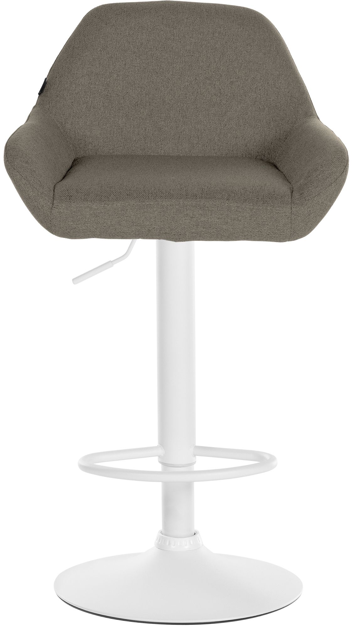 Barhocker Braga Stoff weiß, taupe