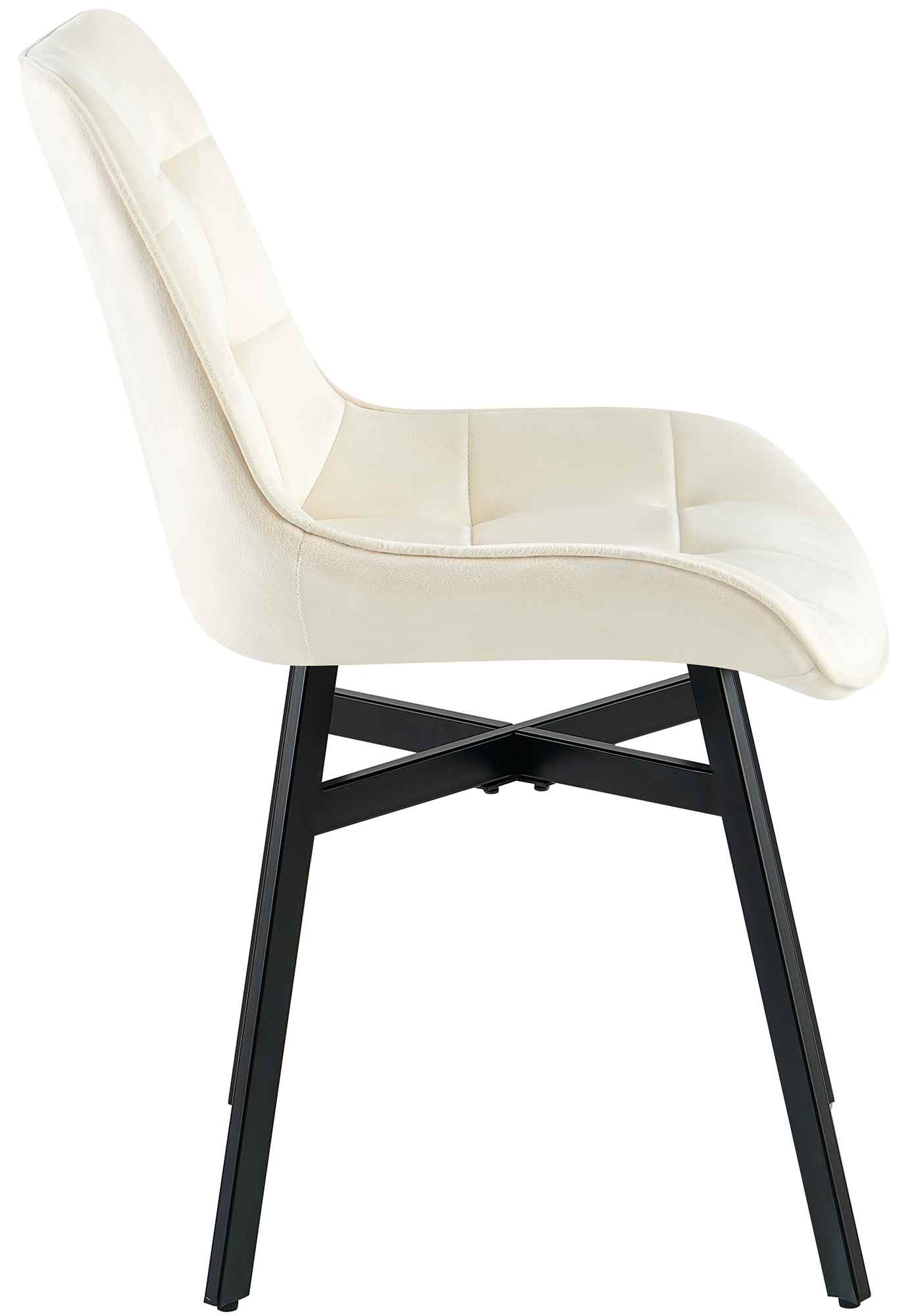 Stuhl Colby Samt, creme