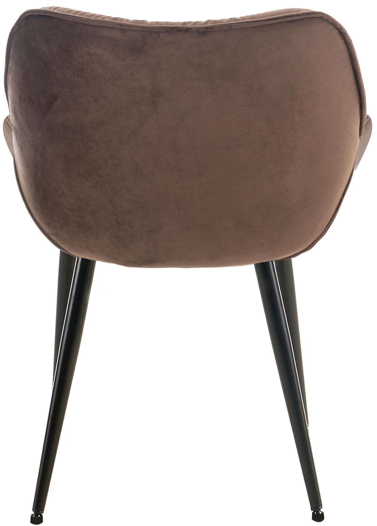 2er Set Stuhl Tanna Samt, braun