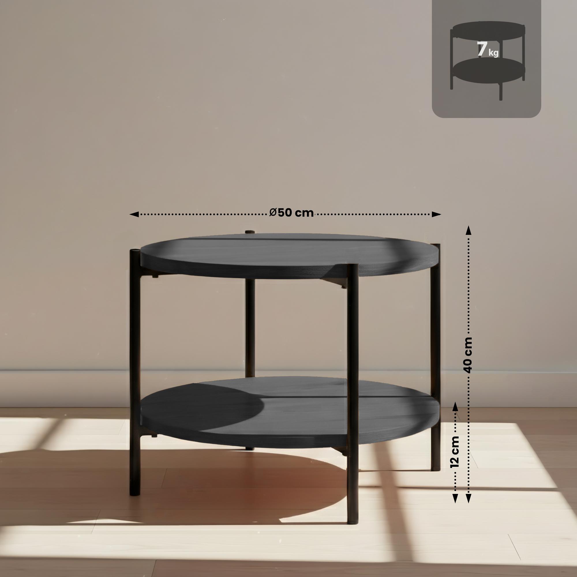 Couchtisch Edduma 50 cm, grau