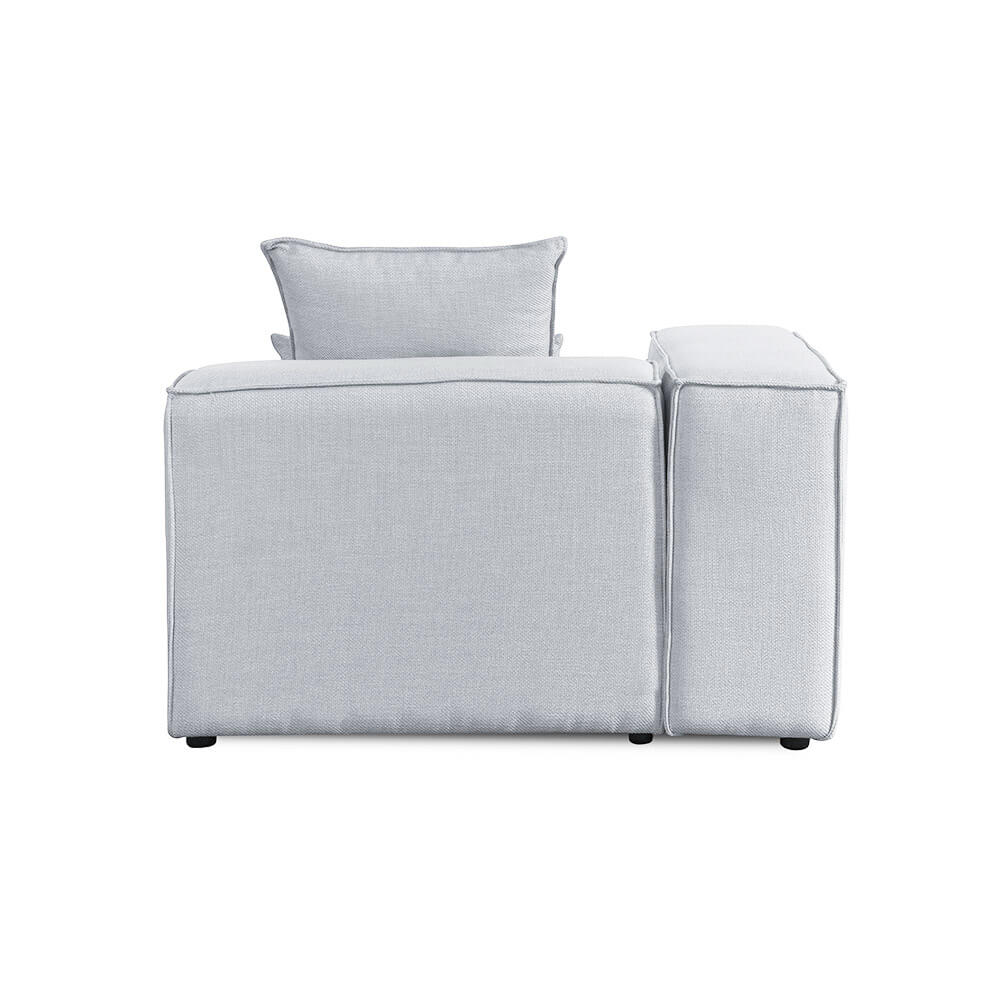 Modulares Sofa Linkes Ecksofa VERONA - 120 x 70 cm Hellgrau