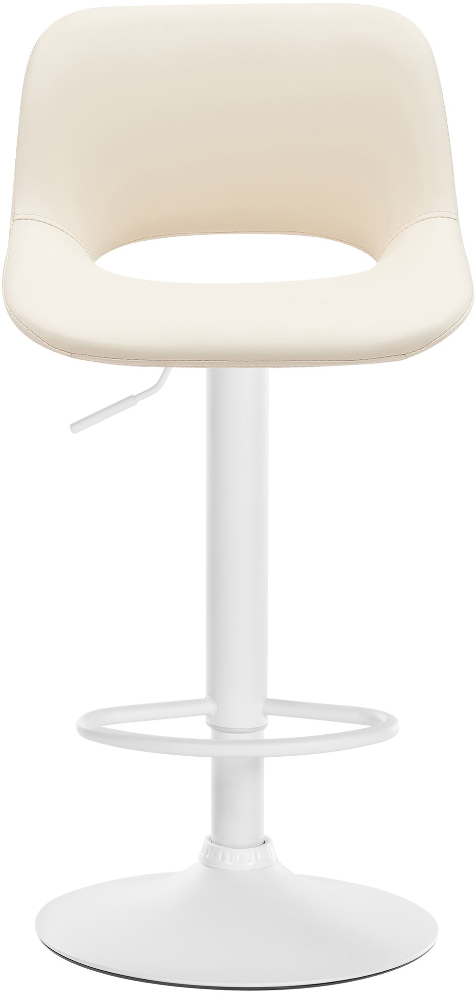 Barhocker Camden Kunstleder weiß, creme