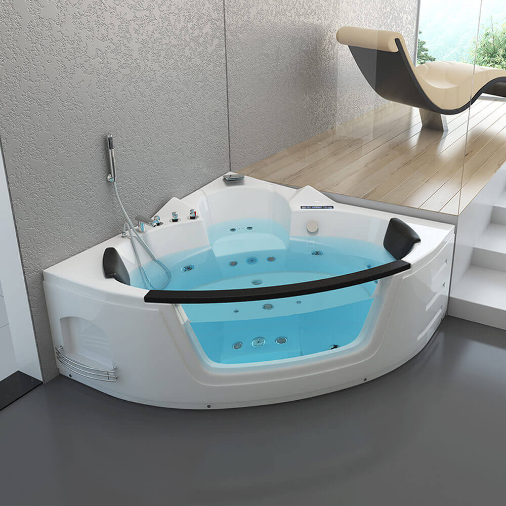 Whirlpool Badewanne mit Lichttherapie LAGUNA L - 157 x 157 cm