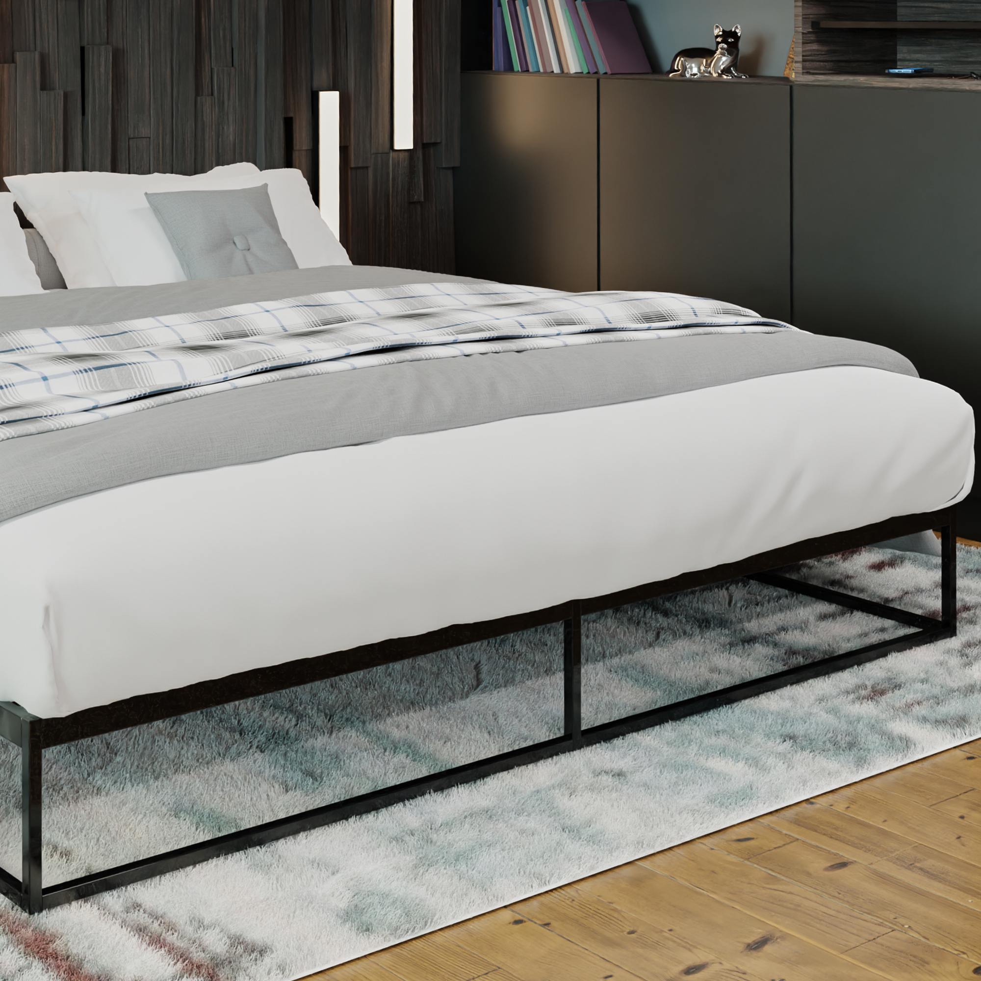 Metallbett Scala 200x200x25 cm, schwarz