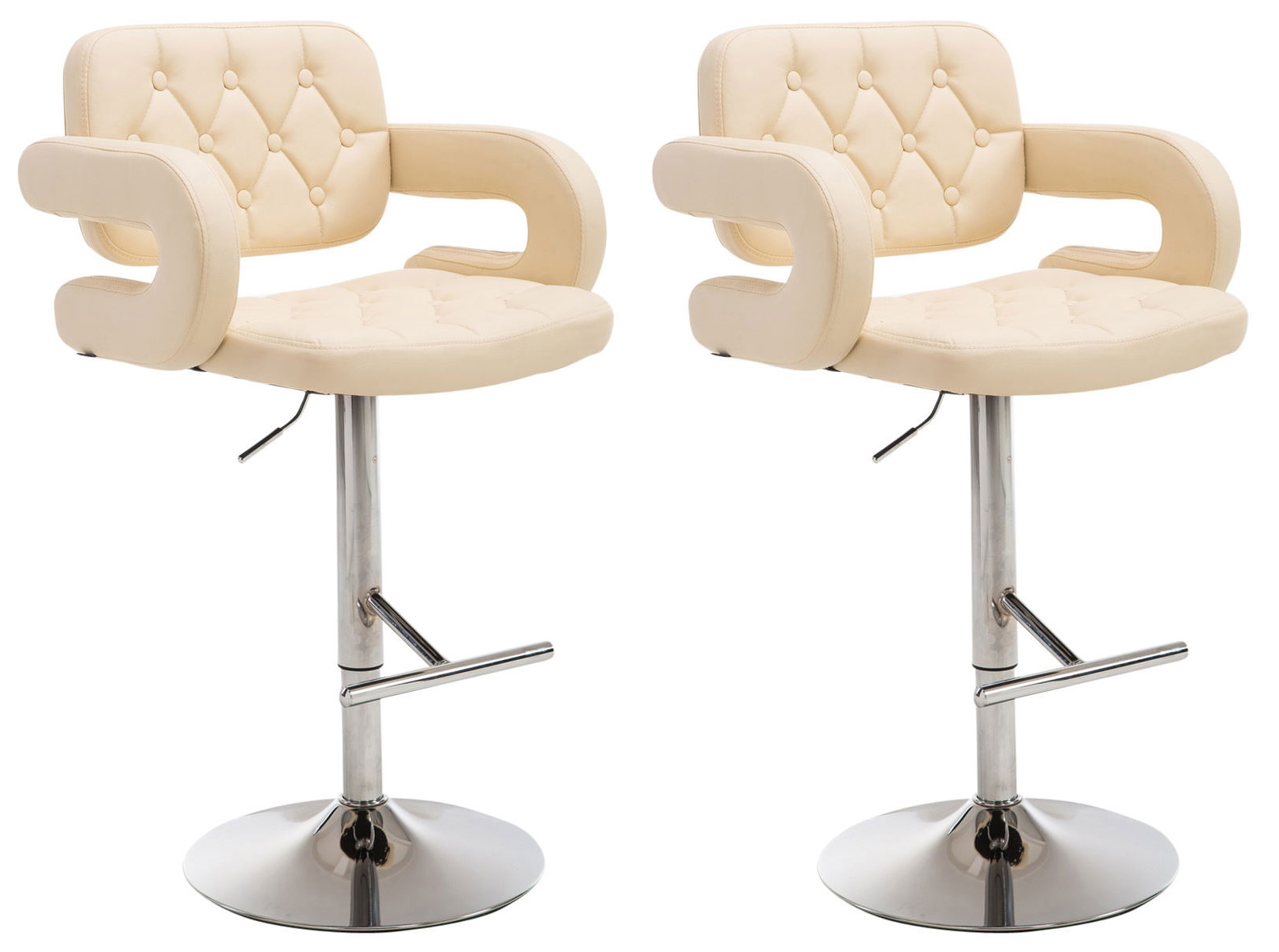 2er Set Barhocker Dublin C, creme