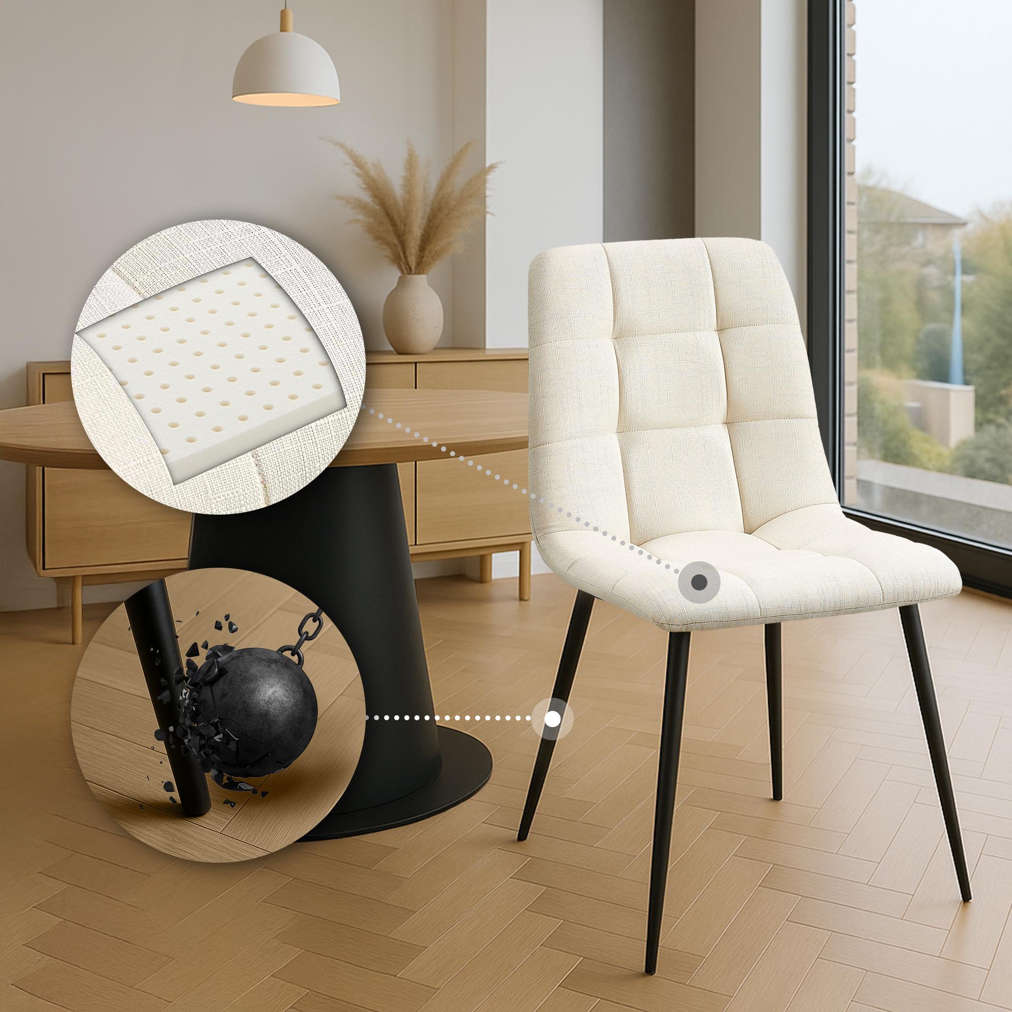 Esszimmerstuhl Tilde Stoff, creme